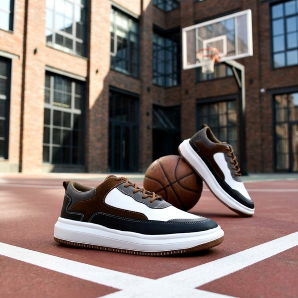 Rust Lace-up Sneakers