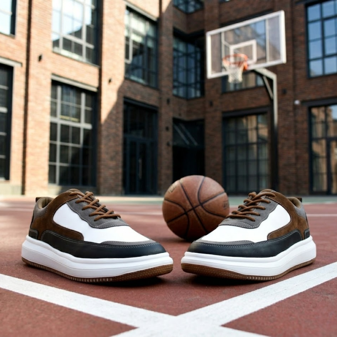 Rust Lace-up Sneakers