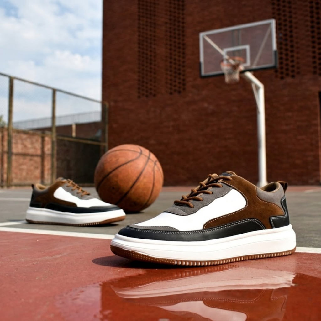 Rust Lace-up Sneakers